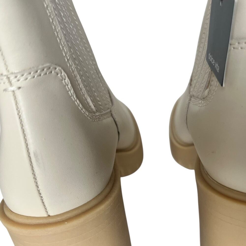 Dolce Vita Caster H2O Platform Lug Sole Leather Ankle Heel Boots Women Size 11 - Picture 6 of 11